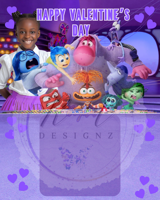 Valentines Day Jumbo Card Template (INSIDE OUT)