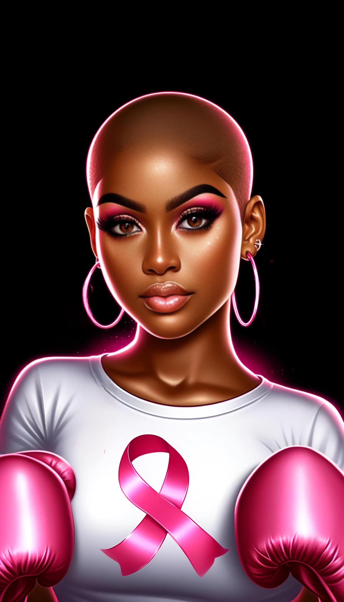 Awareness PNG Image (Breast Cancer Fighter)