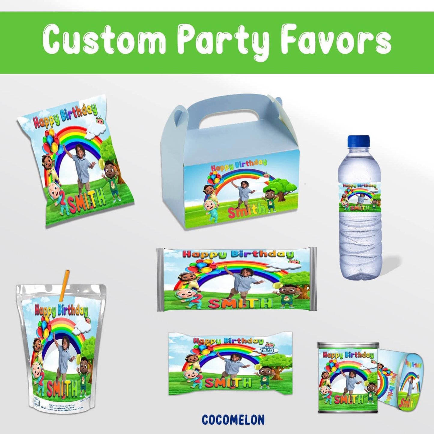 Party Favor Themed Templates - Cocomelon