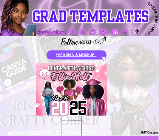 GRAD Yard Sign Template - PINK