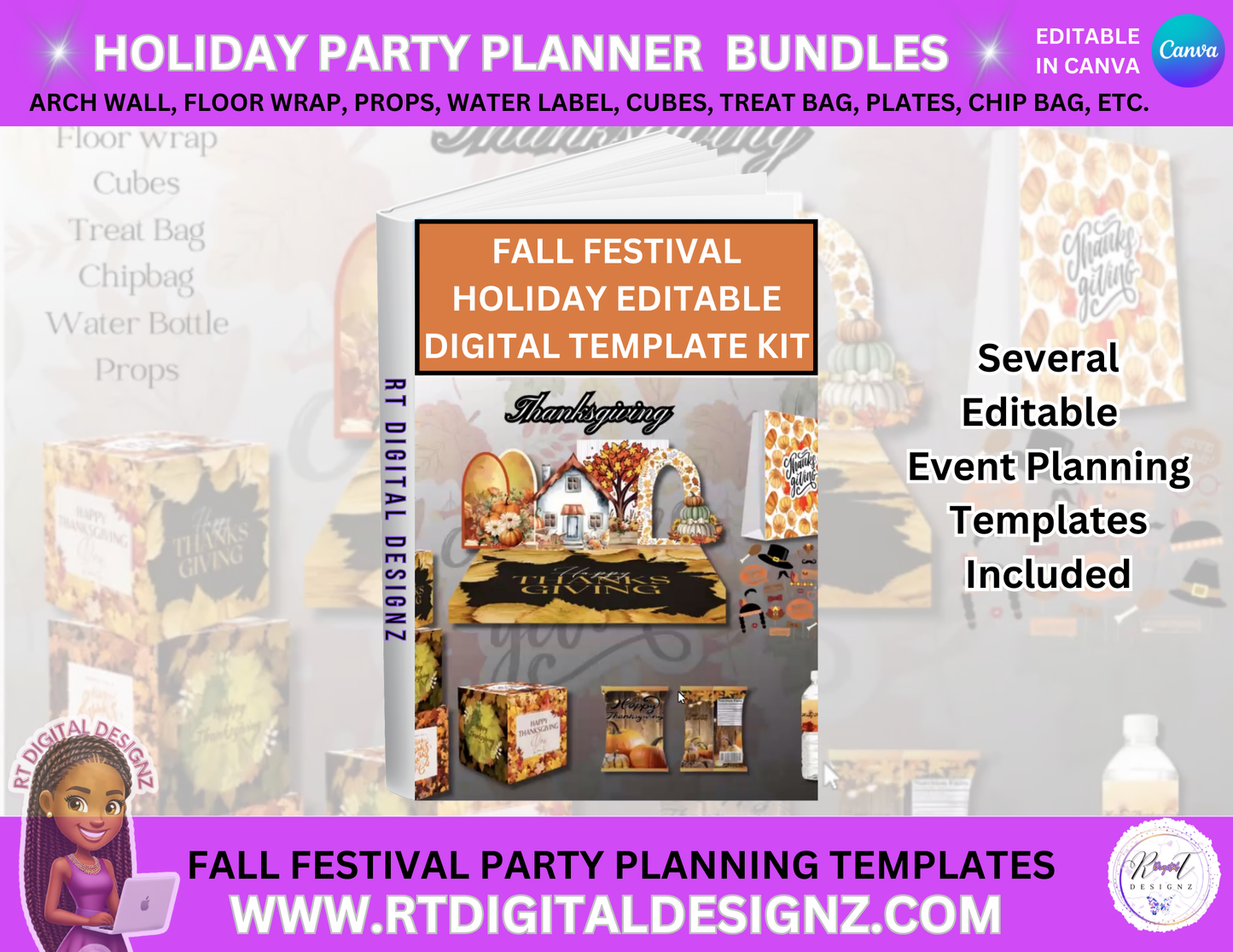 Holiday Planner Digital Templates - Fall Festival