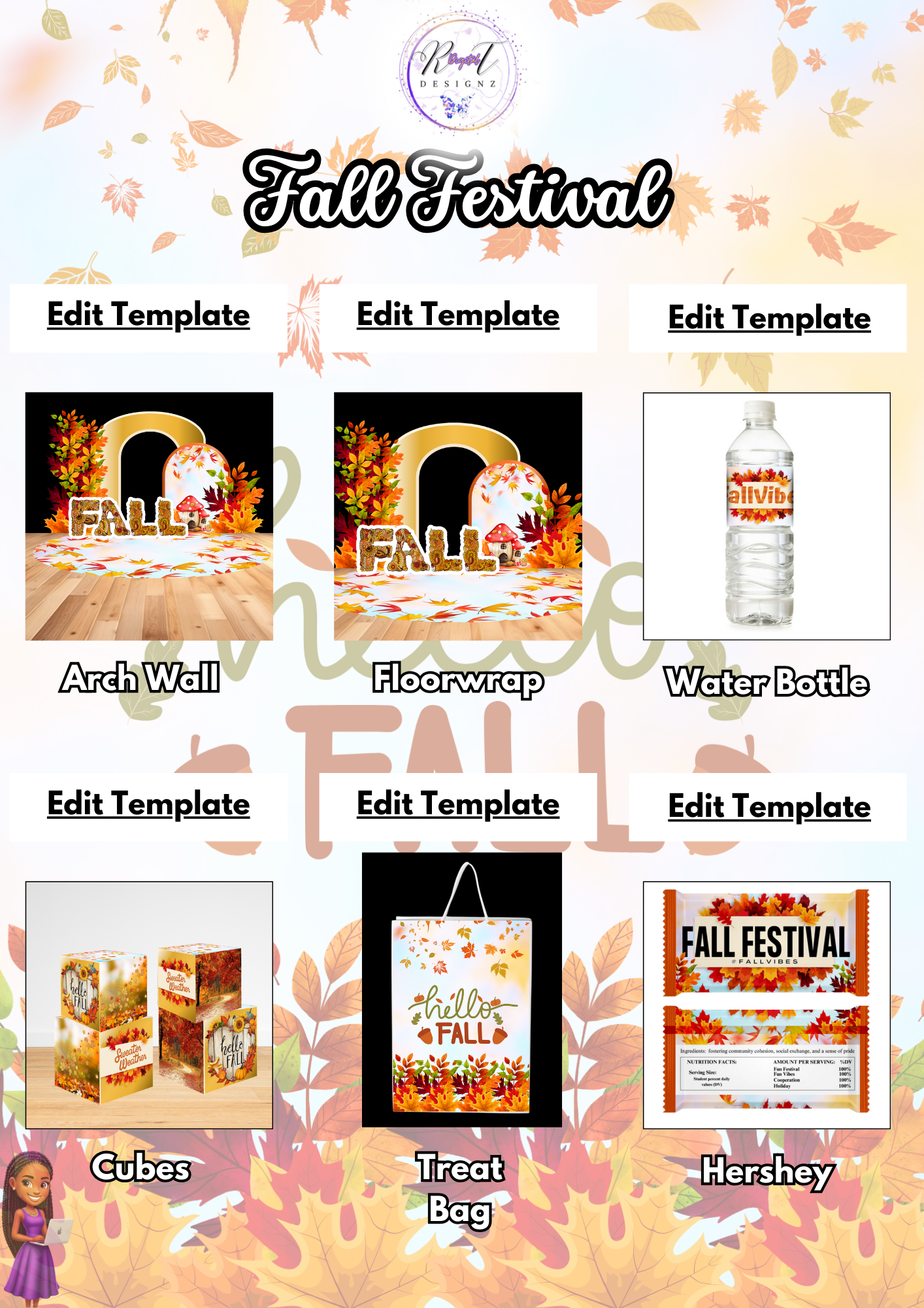 Holiday Planner Digital Templates - Fall Festival