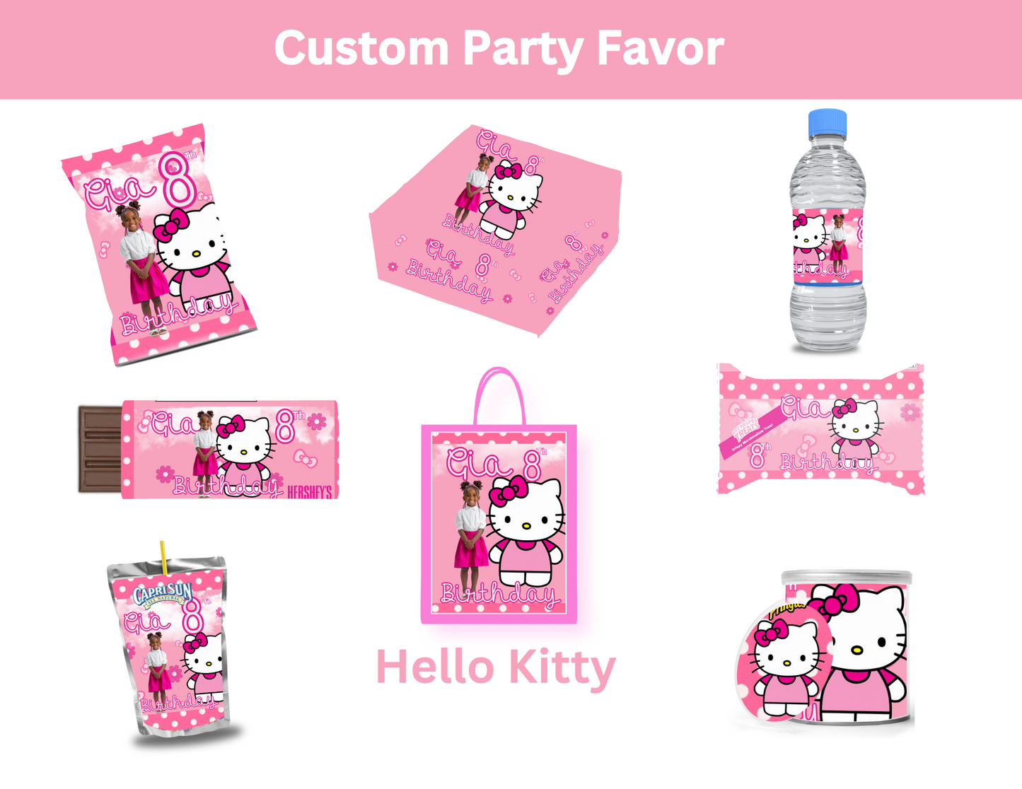 Chip Bag Template with Mock-Up (Hello Kitty)