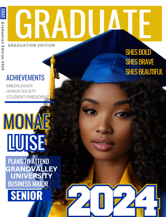 SINGLE GRAD MAGAZINE COVER TEMPLATE